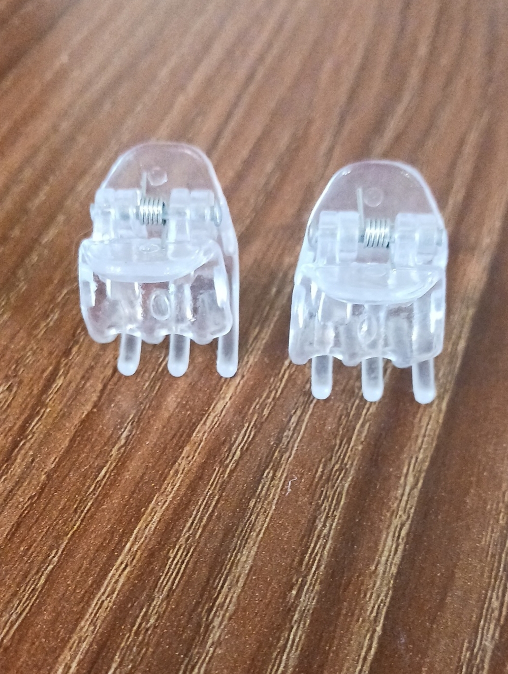 Source Unknown Clear Mini Hair Claw Clips - Pair